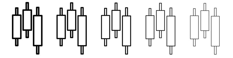 Forex stock market icon vector thin outline style sign
