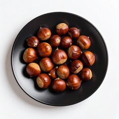 Obraz premium Shiny Chestnuts Neatly Arranged