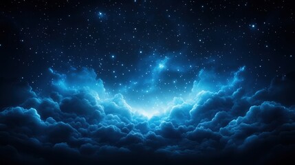 Celestial Nightscape: A Dreamy Vision of Starry Clouds