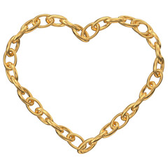 Gold Chain Heart: Luxury Jewelry Design Element