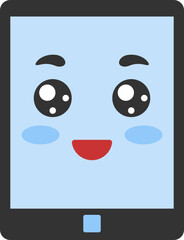 Electronic tablet kawaii