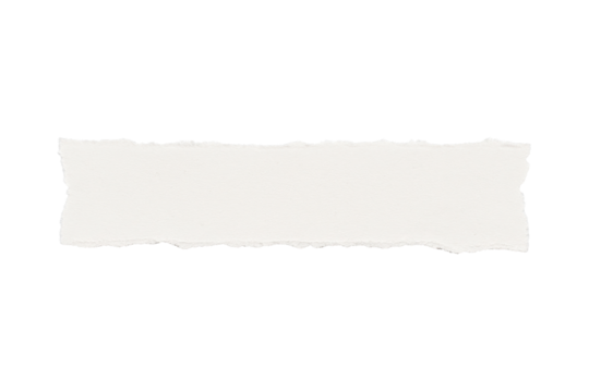 A white line with a tear in it. The line is torn and has a rough texture