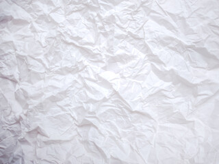 White recycled craft paper texture as background. Grey paper texture, Old vintage page or grunge vignette of old newspaper. Pattern rough art creased grunge letter, copy space for text