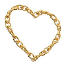 Golden Chain Heart: Luxury, Love, and Jewelry Design Element
