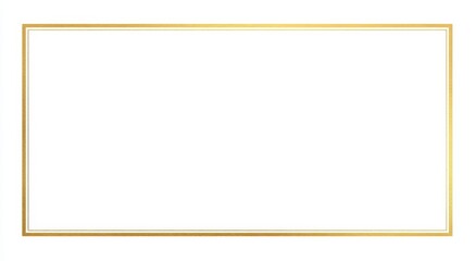 A rectangular, white space enclosed by a double golden border, offering a clean, elegant design