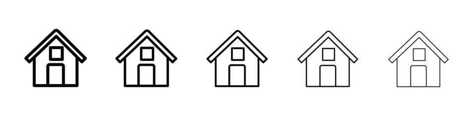 Fototapeta premium home icon vector thin outline style sign