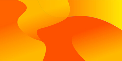 Abstract orange geometric background. Liquid color background design. Fluid shapes composition. Eps10 vector