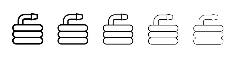 hose icon vector thin outline style sign