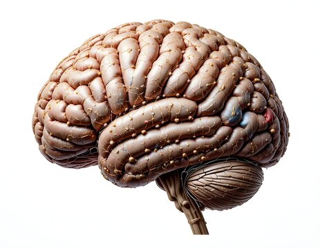 Human Brain Anatomy Detailed 3D Model of Cerebrum, Cerebellum, and Brainstem - Powered by Adobe