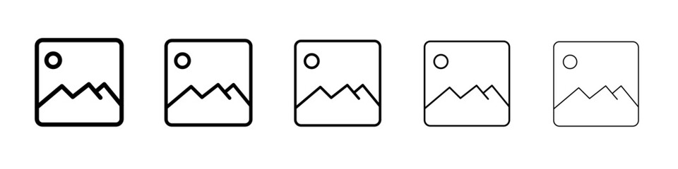 Image Icon Single vector thin outline style sign