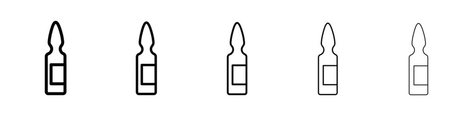 injection vial icon vector thin outline style sign