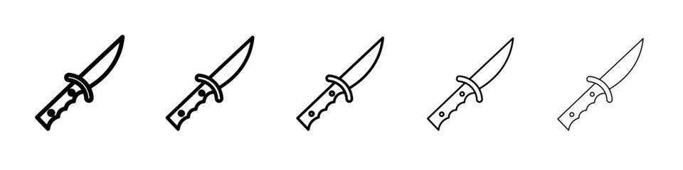 knife icon vector thin outline style sign