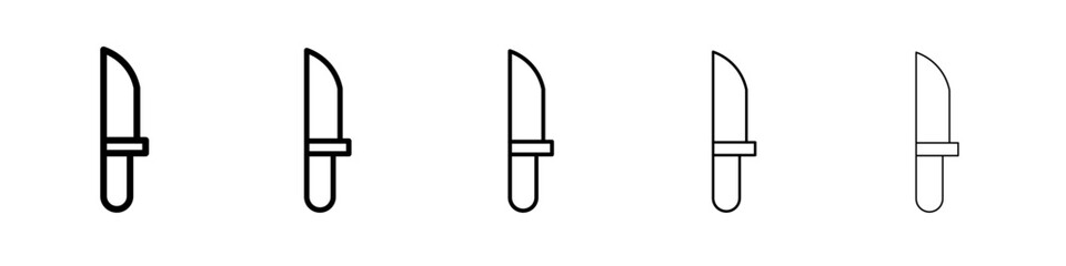 knife icon vector thin outline style sign
