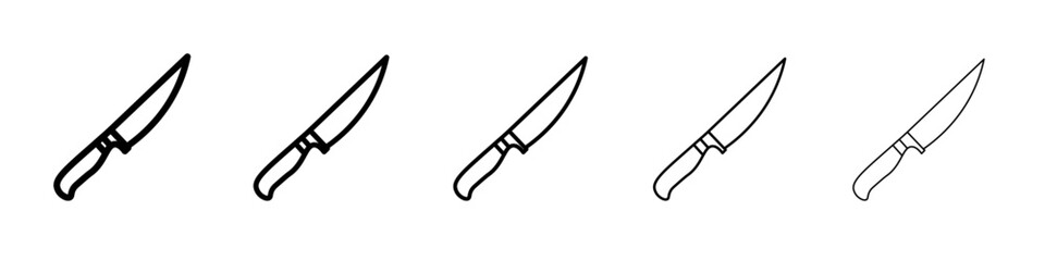 knife icon vector thin outline style sign