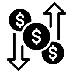Obraz premium Cash Flow Risk Icon