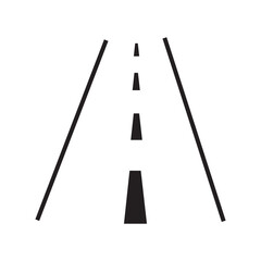 Road icon vector isolated on white background