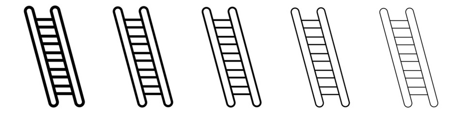 ladder icon vector thin outline style sign