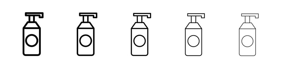 liquid soap icon vector thin outline style sign