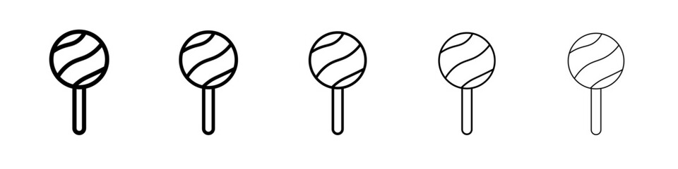 lollipop icon vector thin outline style sign