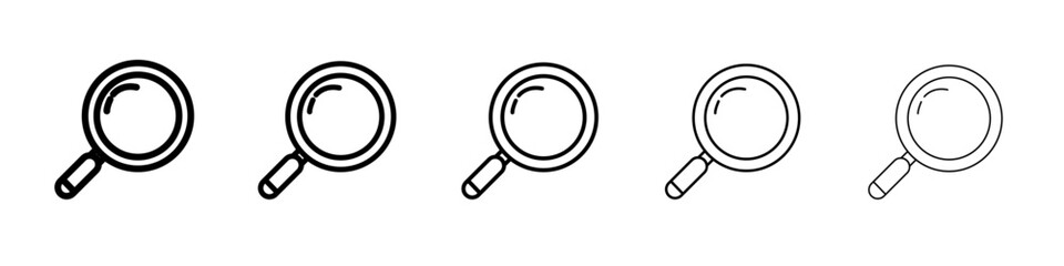 Loupe Icon Single vector thin outline style sign