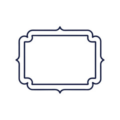 Thin Line Rectangular Ornamental Frame Icon