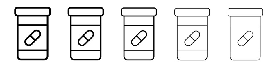 medicine icon vector thin outline style sign