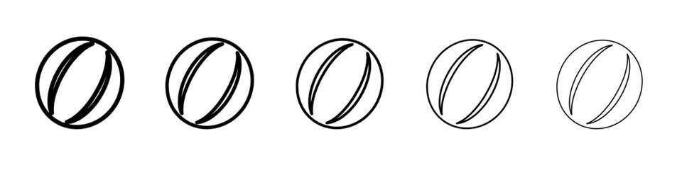 melon icon vector thin outline style sign