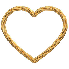 Golden Heart Frame: Elegant Design for Valentine's Day & Romance