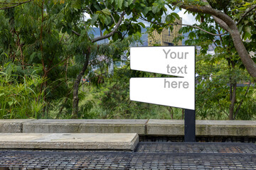 Blank Outdoor Sign with Space for Custom Text