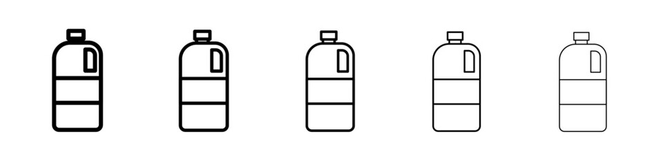 milk gallon icon vector thin outline style sign