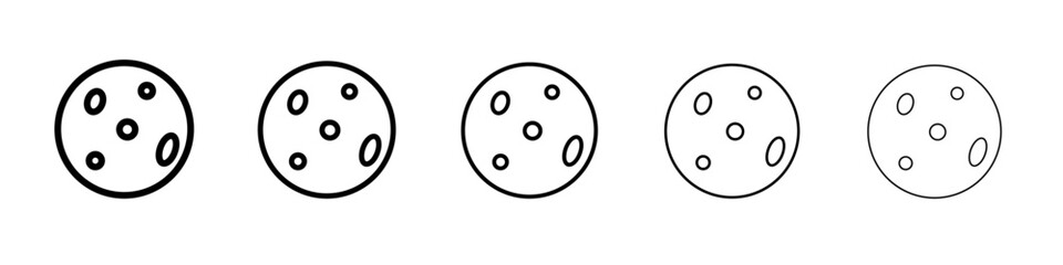 moon icon vector thin outline style sign