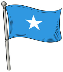 Flag of Somalia, isolated 