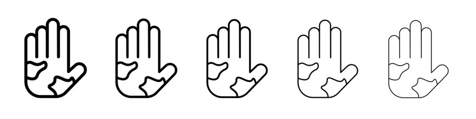 mottled skin icon vector thin outline style sign