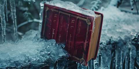  Frozen Secrets: The Chilling Tale of a Red Book Trapped in Ice