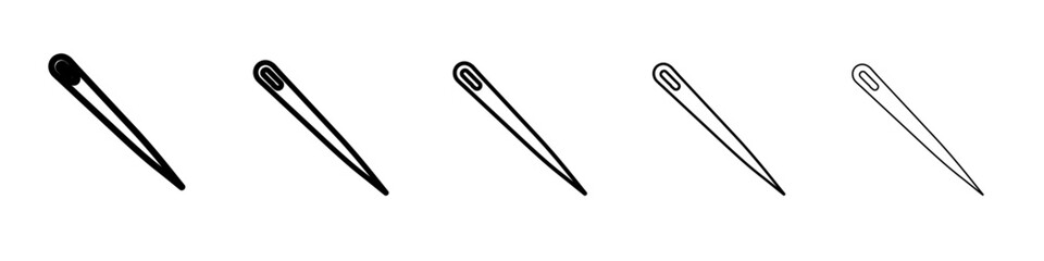needle icon vector thin outline style sign