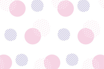 ピンクの水玉模様のデザイン背景イラスト