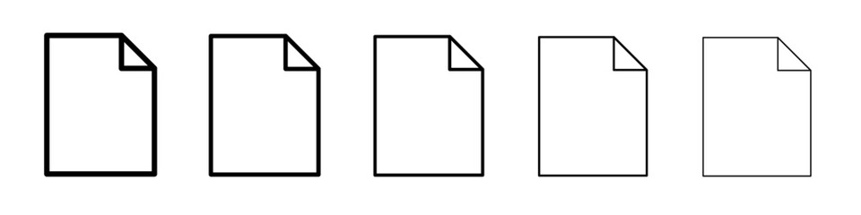 page icon vector thin outline style sign