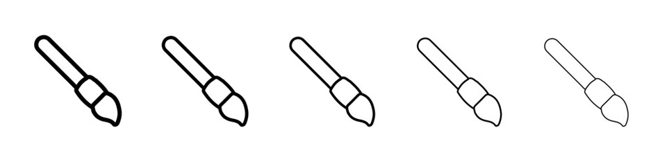 paint brush icon vector thin outline style sign