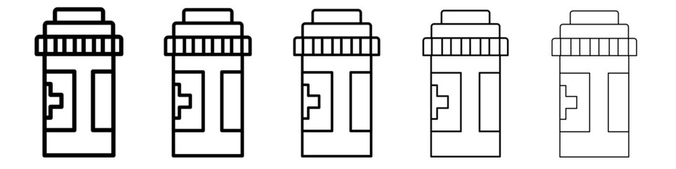 painkiller icon vector thin outline style sign