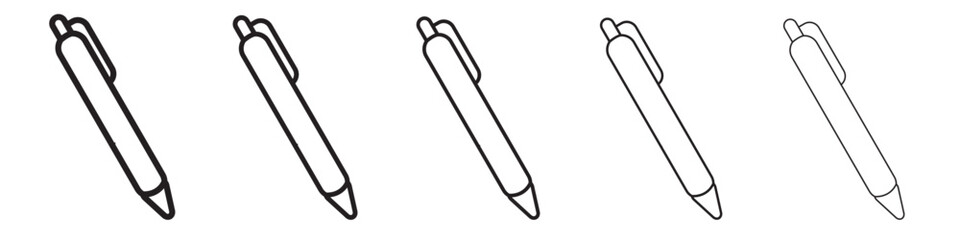 Pen Icon Single vector thin outline style sign