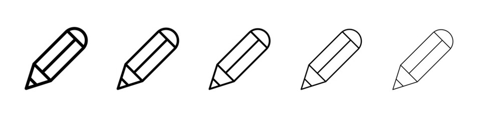pencil icon vector thin outline style sign