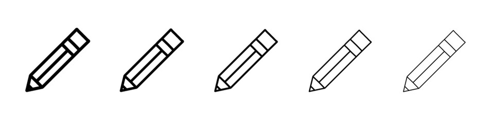 pencil icon vector thin outline style sign