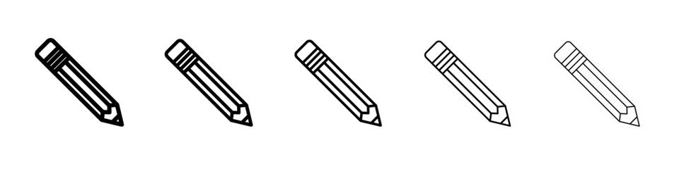 pencil icon vector thin outline style sign