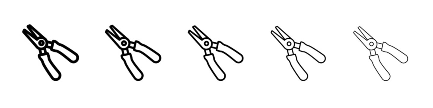 piler icon vector thin outline style sign