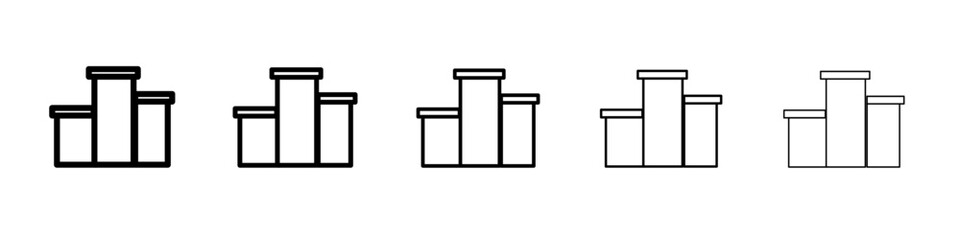podium icon vector thin outline style sign