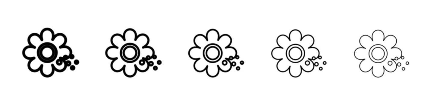 Pollen icon vector thin outline style sign