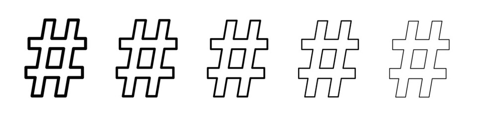 pound icon vector thin outline style sign