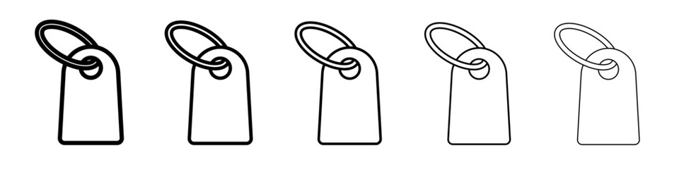 price tag icon vector thin outline style sign