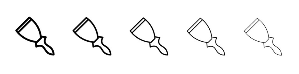 putty knife icon vector thin outline style sign