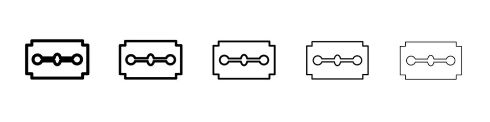 razor blade icon vector thin outline style sign